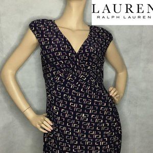 LAUREN RALPH LAUREN DRESS PURPLE STRECHY-SZ10